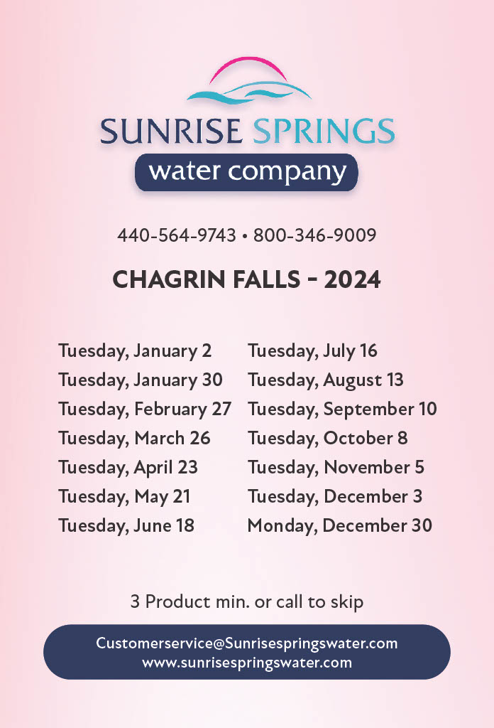 Chagrin Falls 2024 Sunrise Springs Water Company